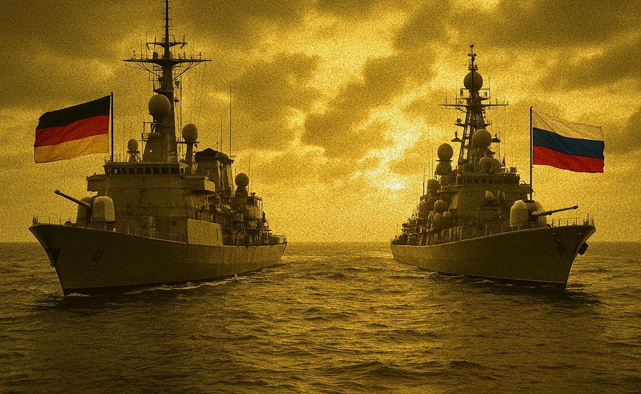 Alman donanması Rus savaş gemisini yakın takibe aldı