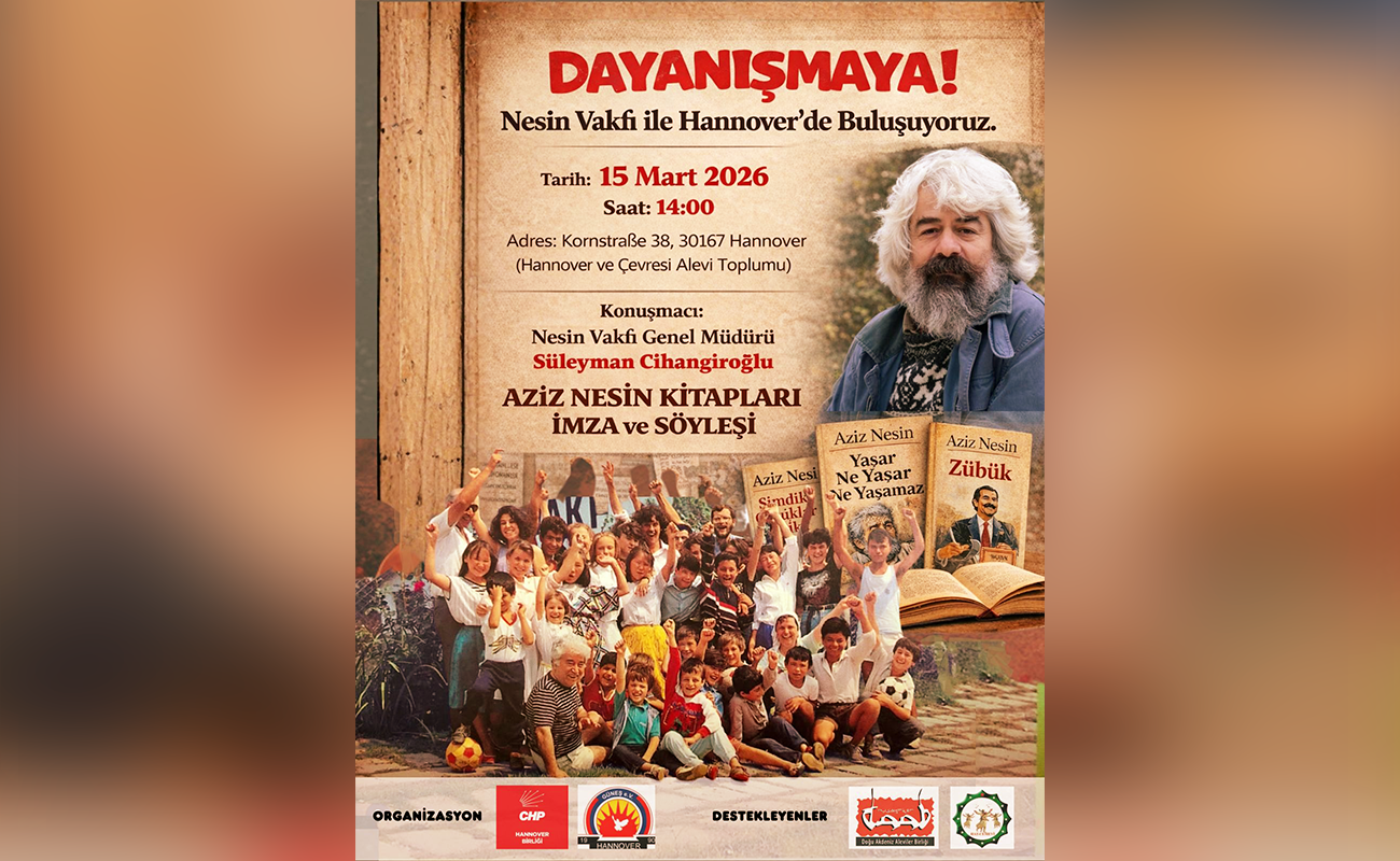 Dayanışmaya çağrı: Nesin Vakfı Hannover’de ve Hamburg'da buluşuyor